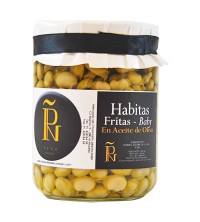 Habitas fritas baby  con aceite de oliva